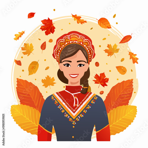 Herbstliches Porträt mit warmen Farben