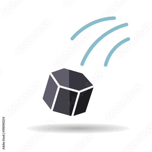 Thrown stone or paving stones or paving slabs icon