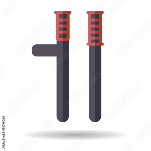 Police baton vector flat icon