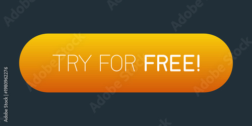 Modern call-to-action button with the text "Try For Free", designed for websites and mobile applications. Clean and minimal UI element encouraging users to start a free trial, perfect for marketing.