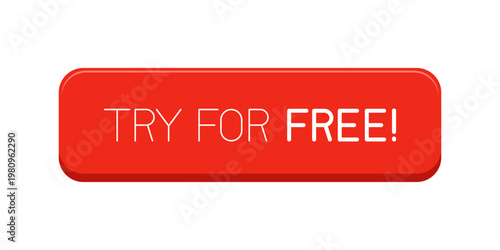 Modern call-to-action button with the text "Try For Free", designed for websites and mobile applications. Clean and minimal UI element encouraging users to start a free trial, perfect for marketing.