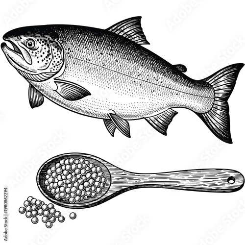 Freshly Caught Fish and Fishing Lure for Outdoor Adventure