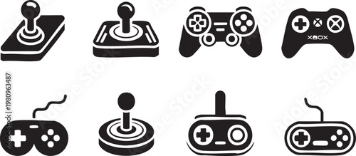 controller graphic pack gamepad joystick dpad buttons icon set