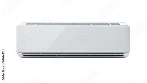 Quadro su tela Isolated modern white air conditioner unit for home comfort and climate control