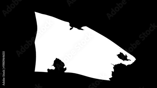 GEORGIA Torn Flag Waving, Burned Distressed GEORGIA Flag Animation Video with Alpha Mask