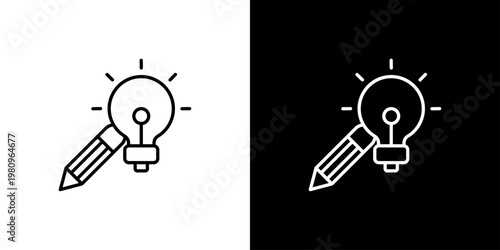 Idea Icon Sheet Black And White