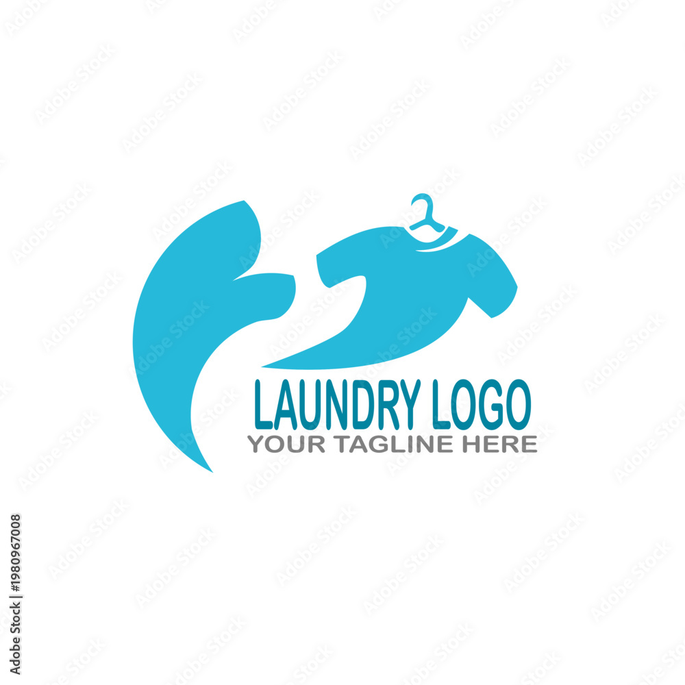 Obraz premium Laundry Logo, Dry Cleaning Logo, Creative laundry logo Vector