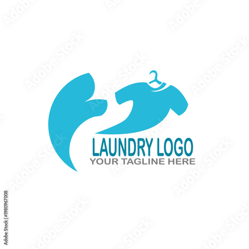 Laundry Logo, Dry Cleaning Logo, Creative laundry logo Vector