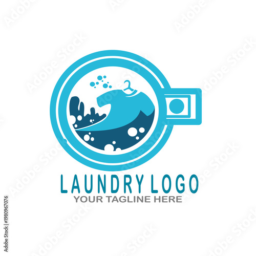 Laundry Logo, Dry Cleaning Logo, Creative laundry logo Vector