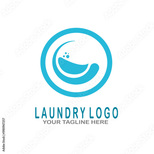 Laundry Logo, Dry Cleaning Logo, Creative laundry logo Vector