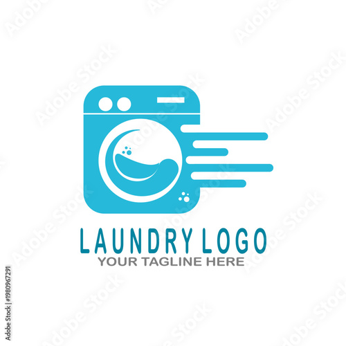 Laundry Logo, Dry Cleaning Logo, Creative laundry logo Vector