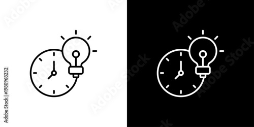 Time Icon Sheet Black And White