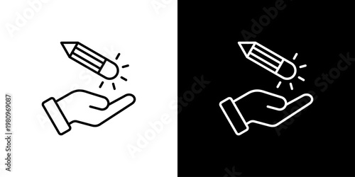 Hand Icon Sheet Black And White