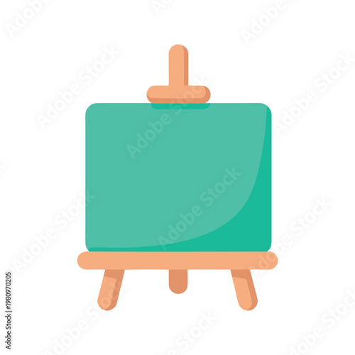 Minimalistic easel presents a canvas ready for an artistic masterpiece