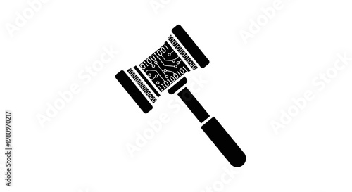 Black gavel with sale tag for Black Friday legal or business promotion