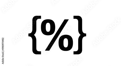 bold percentage sign discount icon for sales and promotions vector