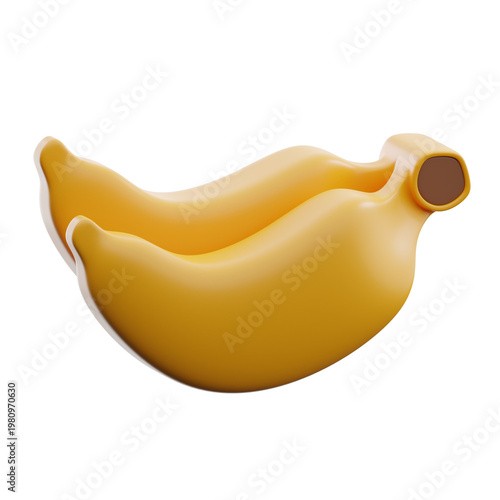 Quadro su tela Banana 3d illustration
