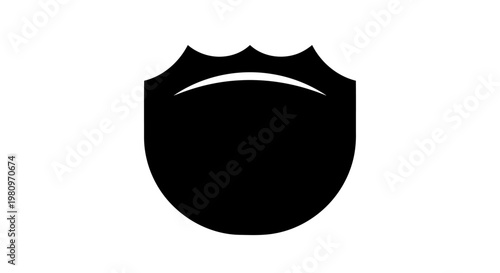 Minimalist black sale badge icon with white stripe for promotions and discounts