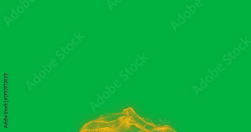 Animation of orange smoke trail on white background