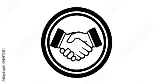 handshake agreement success partnership deal business collaboration vector icon