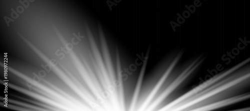 Fantasy light rays with glitter effects, glowing particles and rainbow spectrum shine, abstract overlay background with radiant illumination and vibrant design