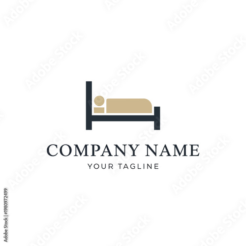 Simple Bed Frame with Pillow.