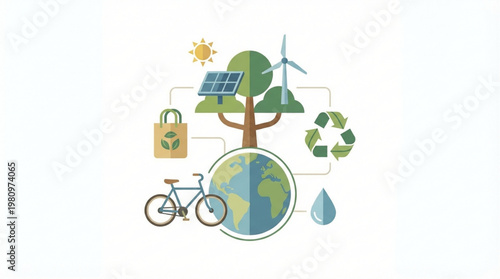 Eco Friendly Sustainable Green Earth Concept.