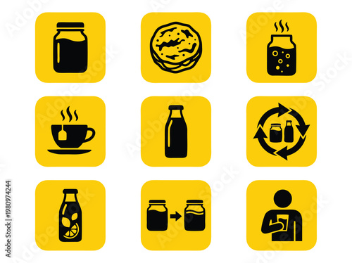 Food and Drink Icons Set 1.
