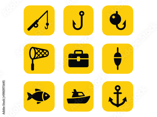 Fishing Icons Set 1.
