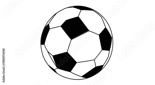 Classic Soccer Ball Outline