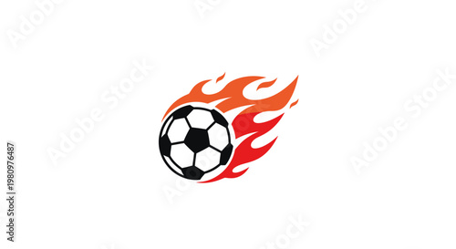 Soccer Ball on Fire Icon