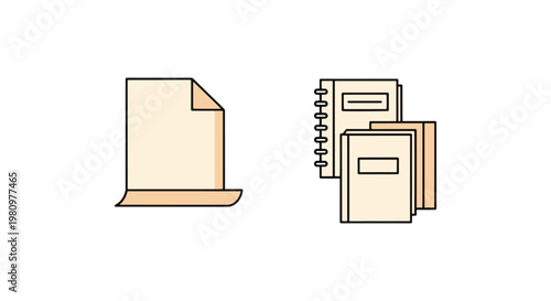 Paper reuse Line art vector creative simple abstract
