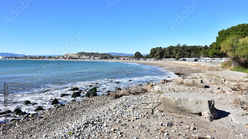 caravans and mobilhomes on beach Vera,Spain