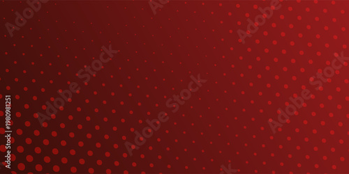 Red diagonal geometric shape with halftone. Modern fiber textured dots elegant art gradient pattern