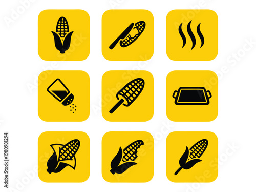 Corn Icons Set 1.