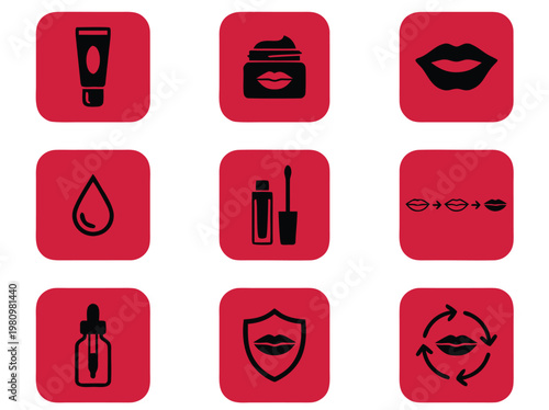 Cosmetic Icons Set.