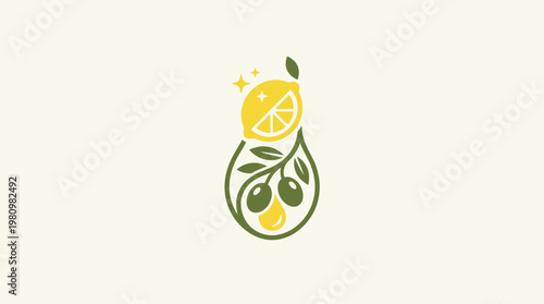 Lemon and Olive Oil Logo Design