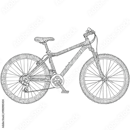 Stylish Modern Mountain Bike for Outdoor Adventure and Exercise