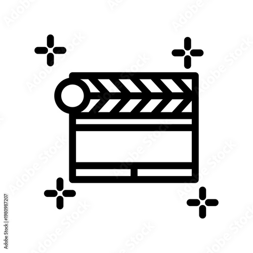 Clapper Film icon design template
