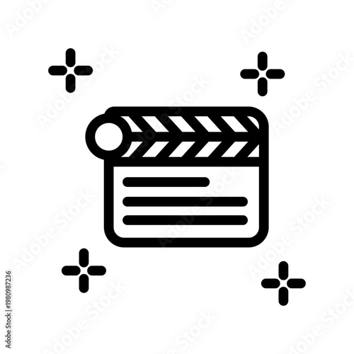 Clapper Film icon design template