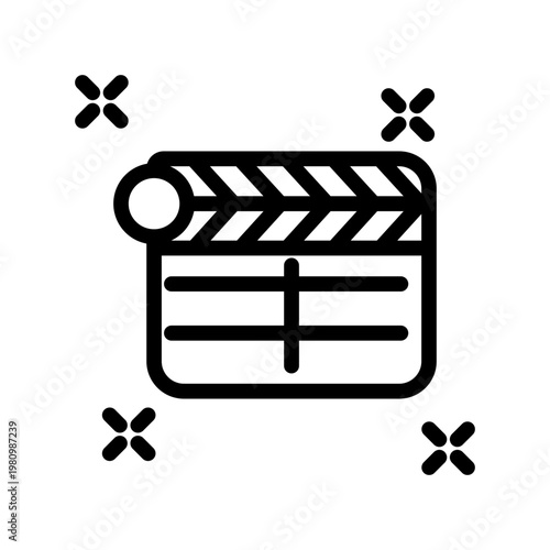Clapper Film icon design template