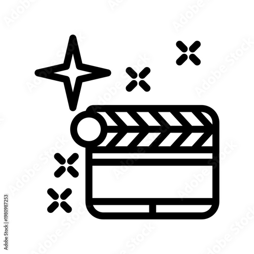 Clapper Film icon design template