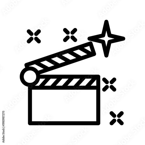 Clapper Film icon design template
