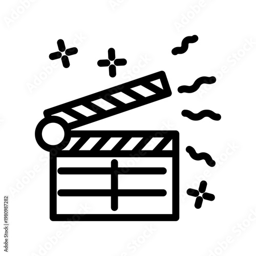 Clapper Film icon design template