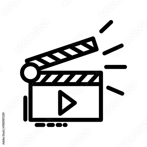 Clapper Film icon design template