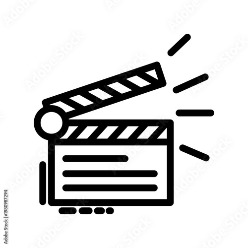 Clapper Film icon design template