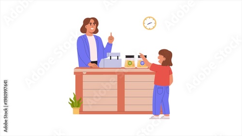 Business Negotiation   mp4 animation on white background