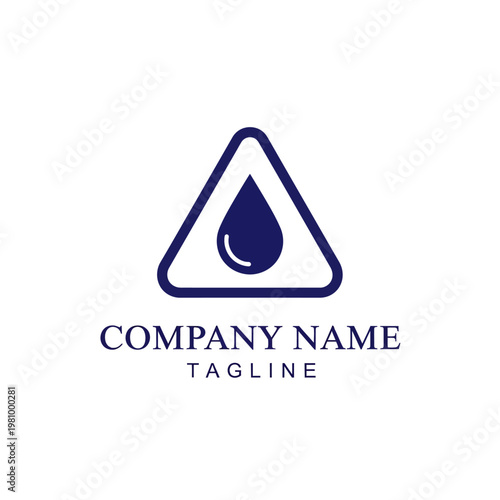 Water Drop Logo Design Template.