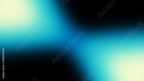 Billede på lærred Cyan Yellow Black Soft Grain Gradient Glow