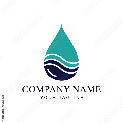 Water Drop Logo Design Element.